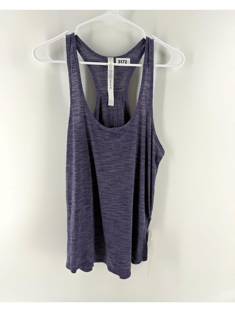 lululemon Salute the Sun Singlet Womens Tank Purple Heathered Racerback 8